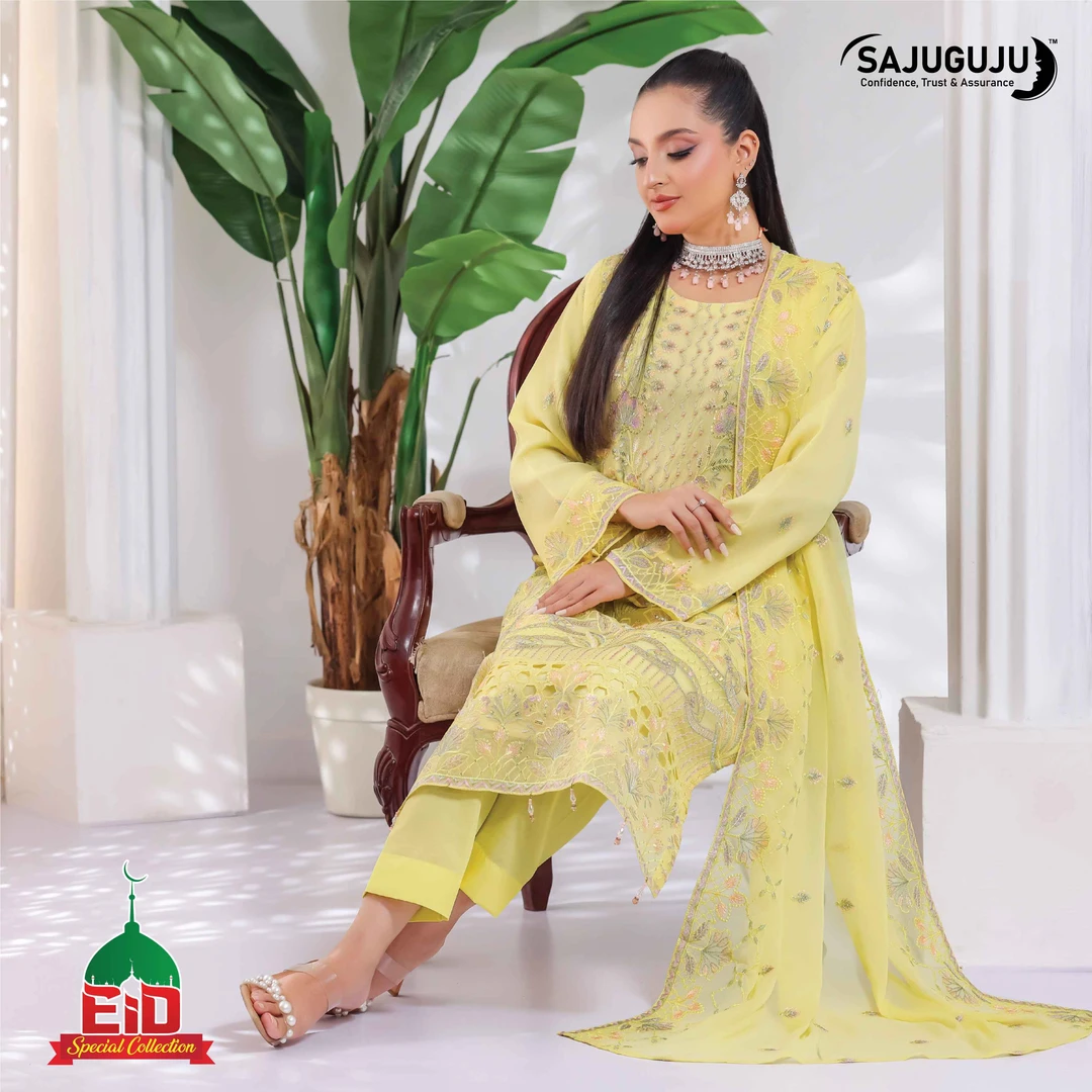 Manisha luxury । Lemon Yellow