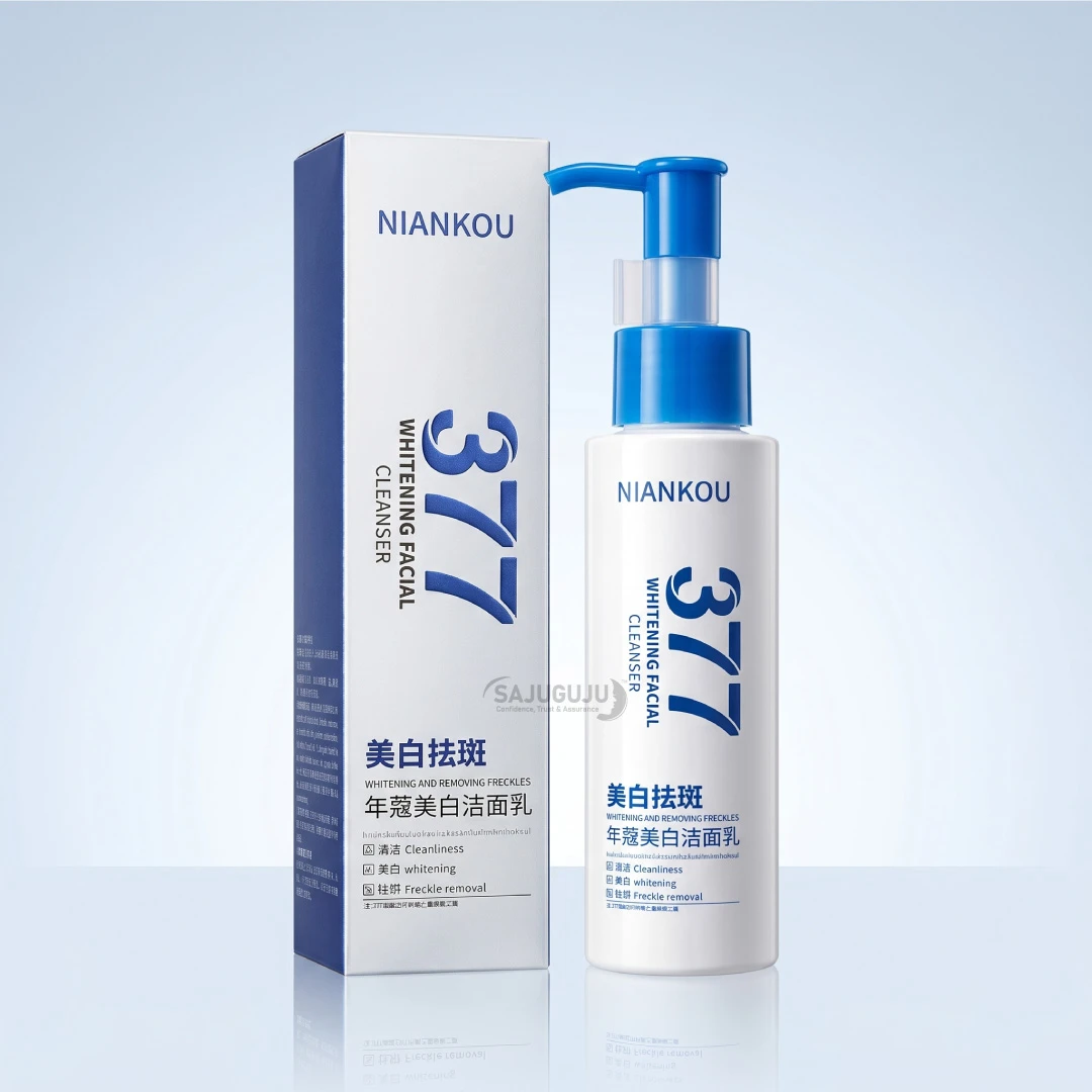 NIANKOU 377 Whitening Facial Cleanser - ব্রাইটেনিং, ডিপ ক্লিনিং ও মেছতা বা কালো দাগ দূর করার প্রফেশনাল ফেসওয়াশ