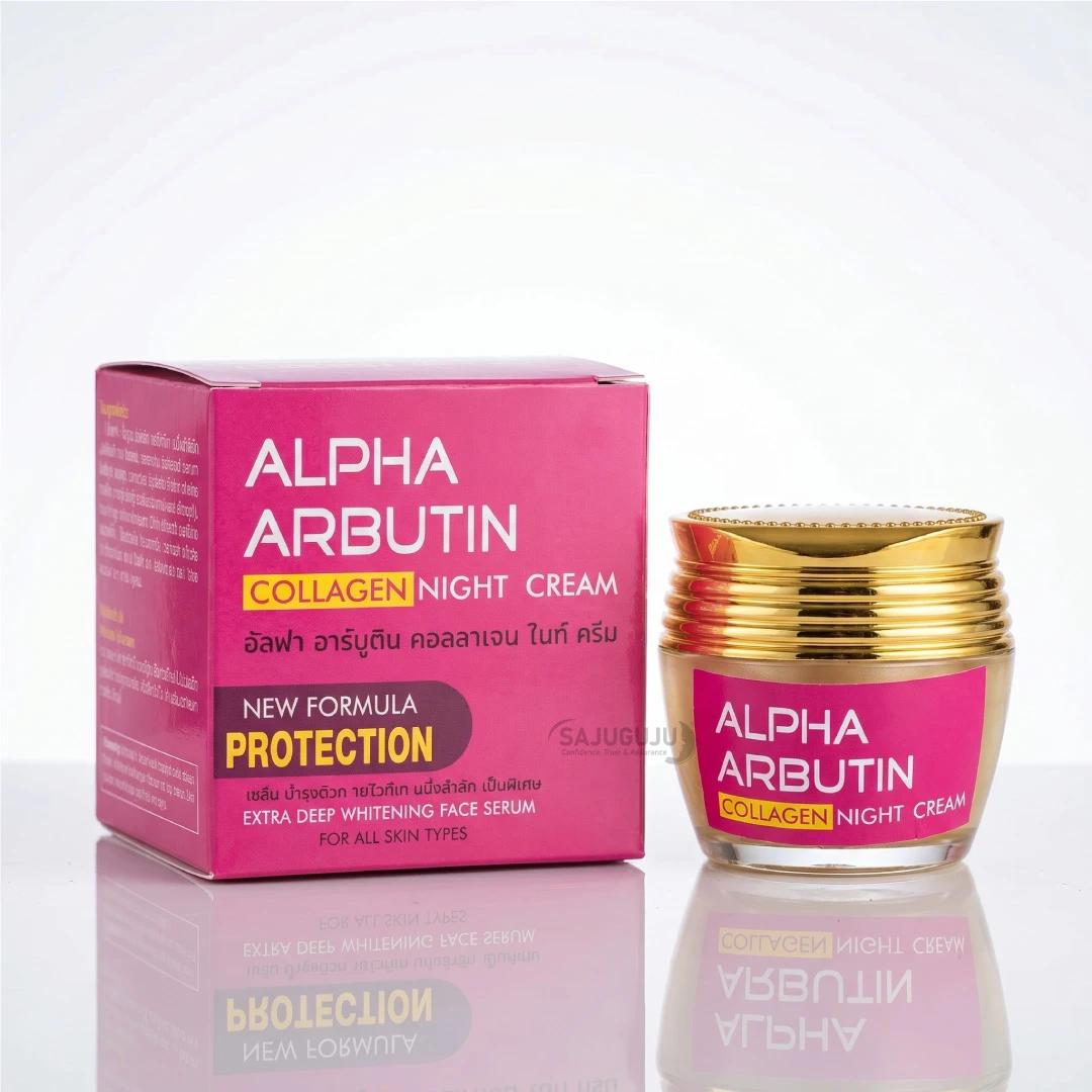 Alpha Arbutin Collagen Night Cream - ত্বক ফর্সা, দাগহীন ও তারুণ্যদীপ্ত করার প্রিমিয়াম নাইট ক্রিম