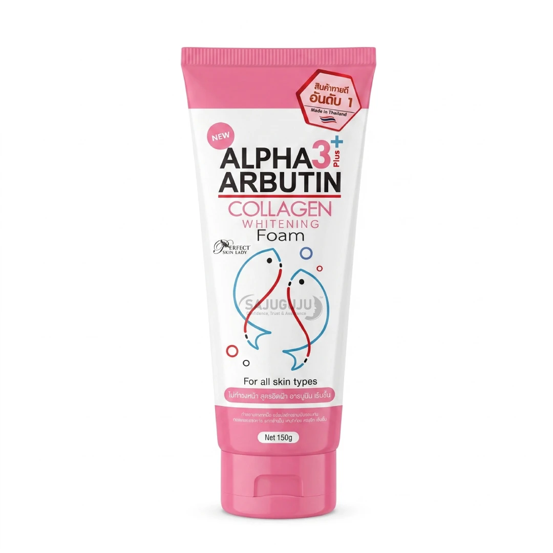 Alpha Arbutin 3 Plus Collagen Whitening Foam - ত্বকের উজ্জ্বলতা ও স্থিতিস্থাপকতা বৃদ্ধিতে থাইল্যান্ডের ১ নম্বর হোয়াইটেনিং ফেসওয়াশ