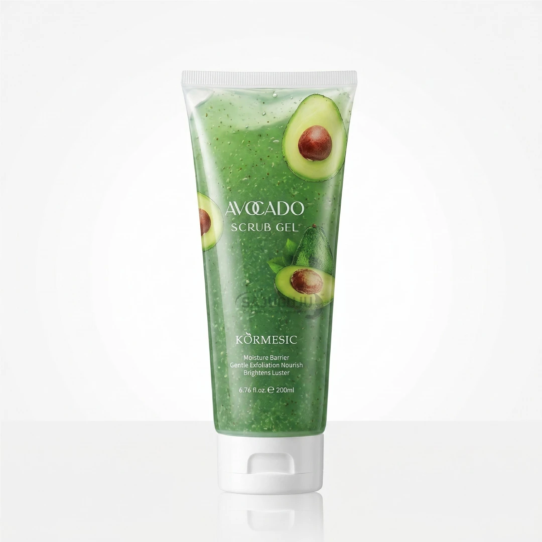 KÖRMESIC Avocado Scrub Gel - কোমল এক্সফোলিয়েশন, ময়েশ্চার ব্যারিয়ার এবং ইনস্ট্যান্ট ব্রাইটেনিং স্ক্রাব জেল