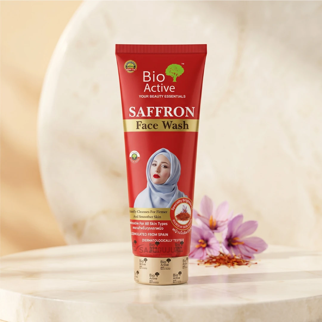 Bio Active Saffron Face Wash - জাফরানের প্রাকৃতিক গুণে ত্বক গভীরভাবে পরিষ্কার ও উজ্জ্বল করার স্পেশাল ফেসওয়াশ