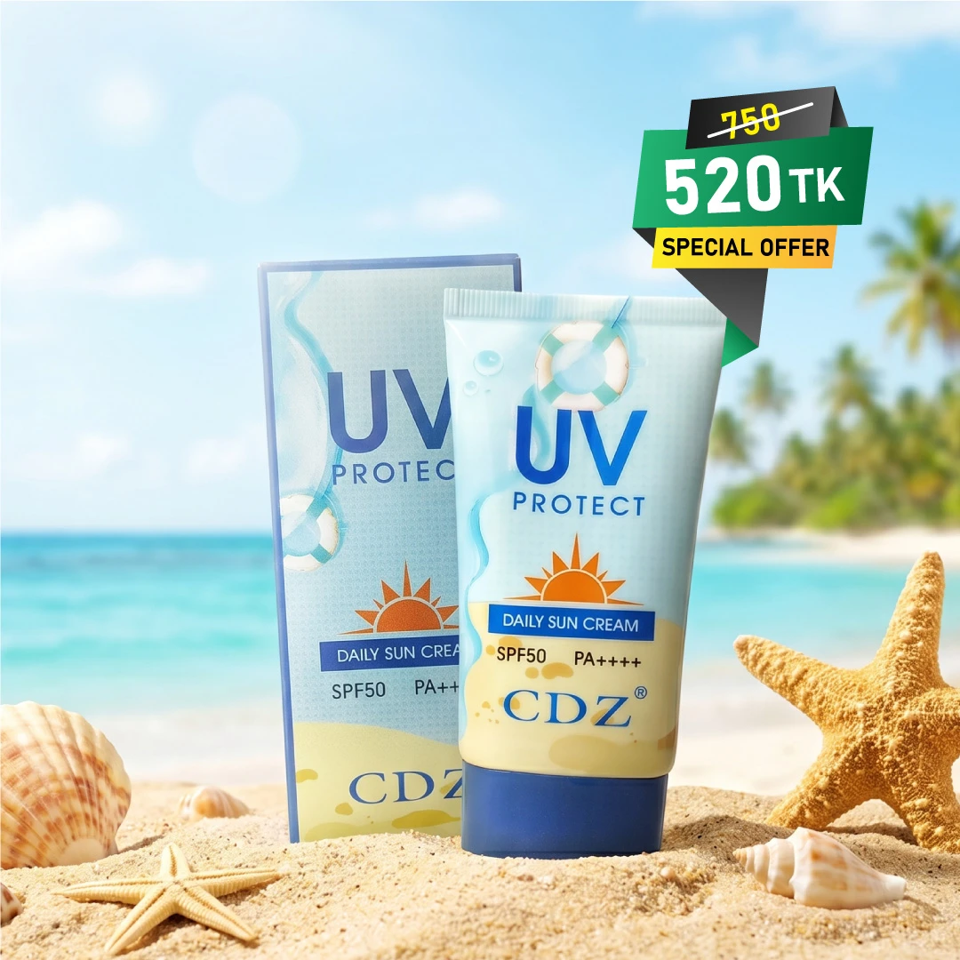 CDZ UV Protect Daily Sun Cream SPF50 PA++++: Maximum Sun Protection & Skin Repair
