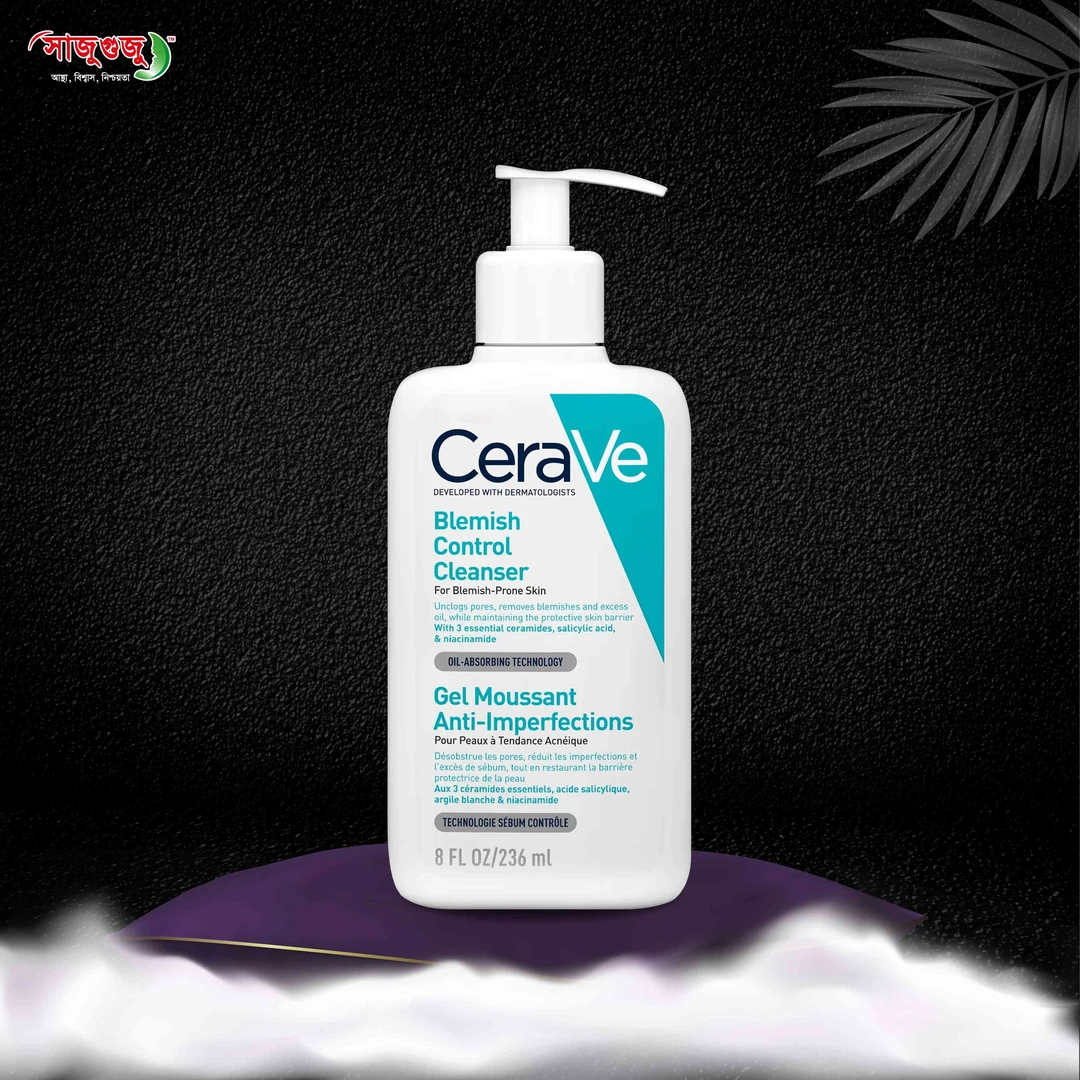 CeraVe Blemish Control Cleanser: Salicylic Acid, Ceramides & Niacinamide for Blemish-Prone Skin!