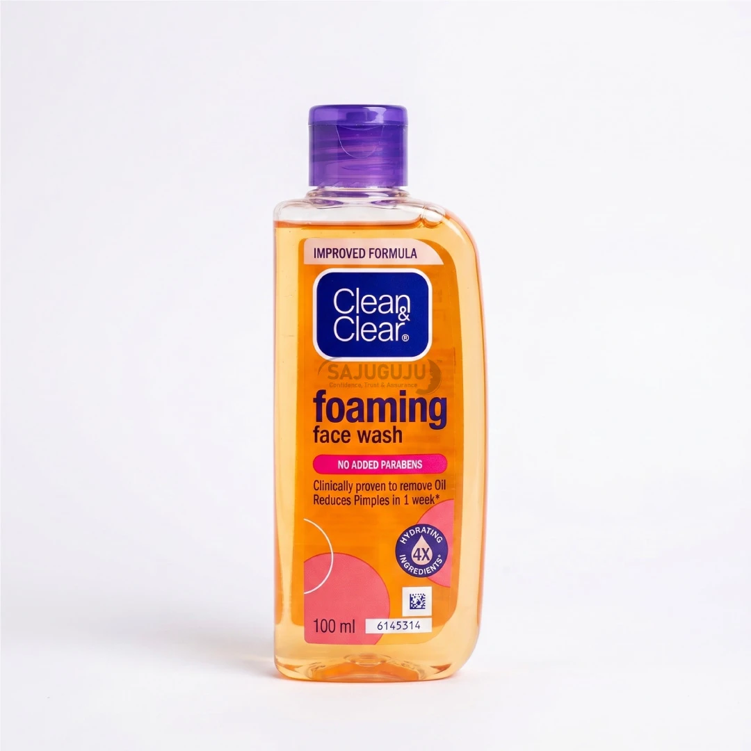 Clean & Clear Foaming Face Wash - ১ সপ্তাহে ব্রণ কমাতে এবং অতিরিক্ত তেল দূর করতে ক্লিনিক্যালি প্রমাণিত ফেসওয়াশ (100ml)