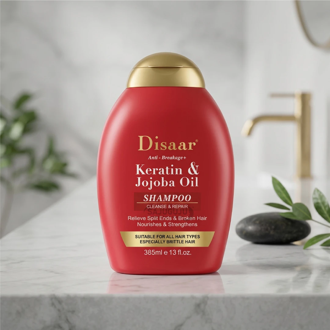 Disaar Keratin & Jojoba Oil Shampoo - চুল পড়া রোধ, ড্যামেজ রিপেয়ার এবং স্ট্রং ও শাইনি চুলের জন্য অ্যান্টি-ব্রেকেজ শ্যাম্পু