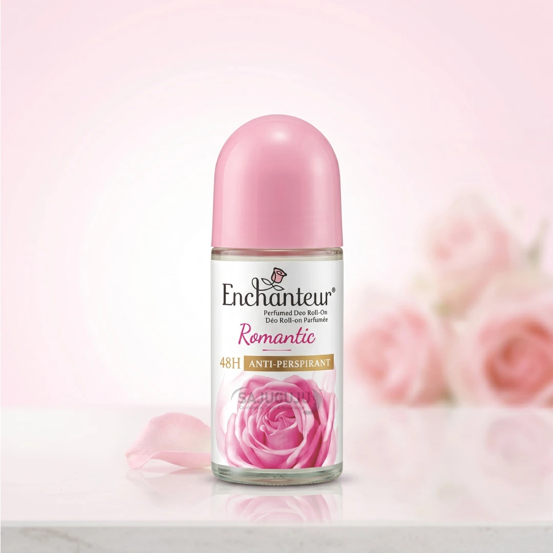 Enchanteur Romantic Perfumed Deo Roll-On - ৪৮ ঘণ্টা সুরক্ষা ও মোহনীয় ফ্লোরাল সুবাসের অ্যান্টিপারসপিরেন্ট