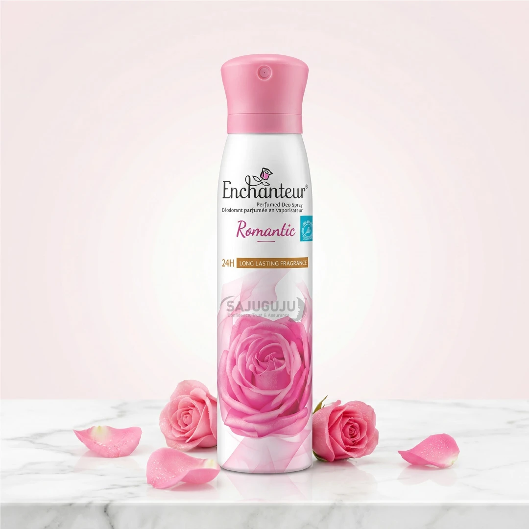 Enchanteur Romantic Perfumed Deo Spray - মিষ্টি গোলাপের মোহনীয় সুবাসের প্রিমিয়াম বডি স্প্রে (24H Long Lasting)