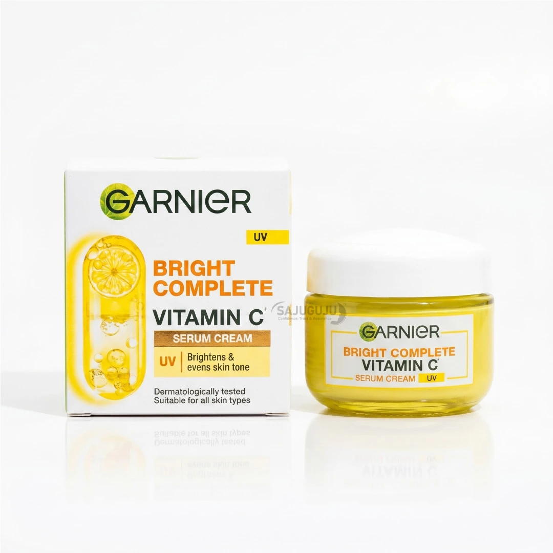 Garnier Bright Complete Vitamin C Serum Cream UV - ত্বক উজ্জ্বল ও রোদ থেকে সুরক্ষিত রাখার কার্যকরী ডে ক্রিম