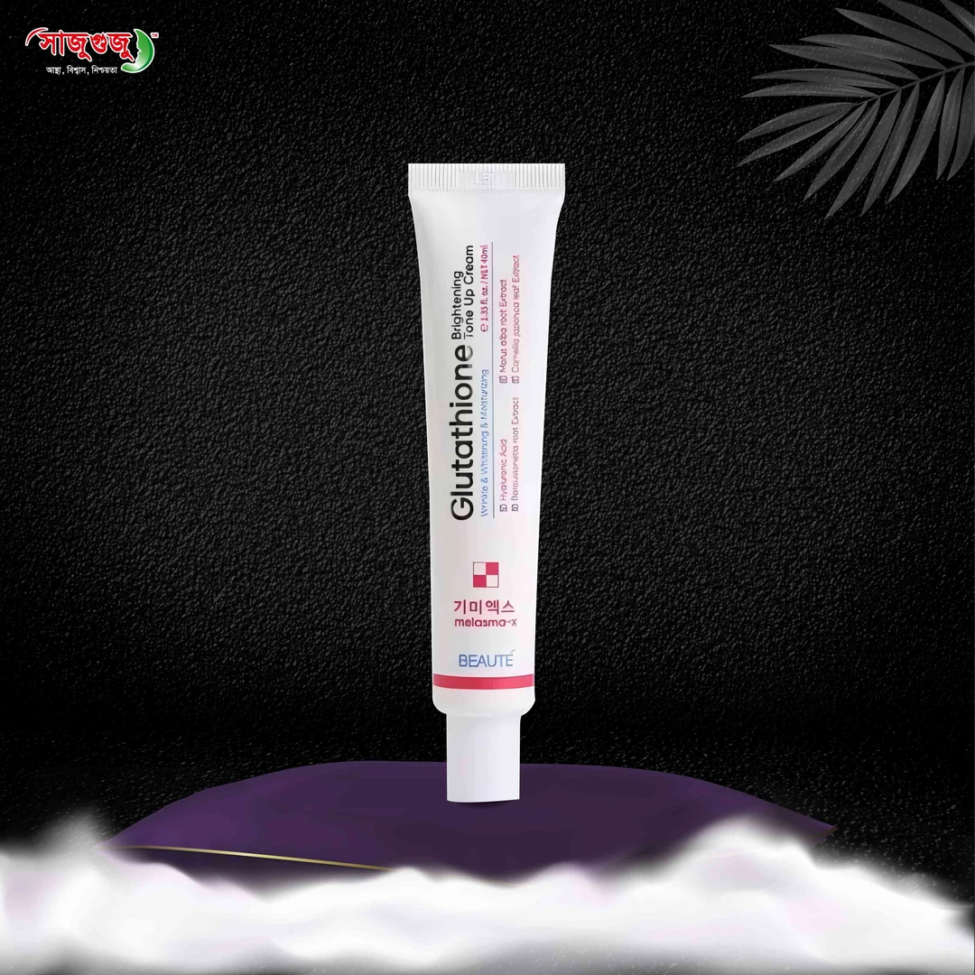 Glutathione Brightening Tone Up Cream: Melas- ma-X Formula for Whitening & Soothing Hydra- tion!