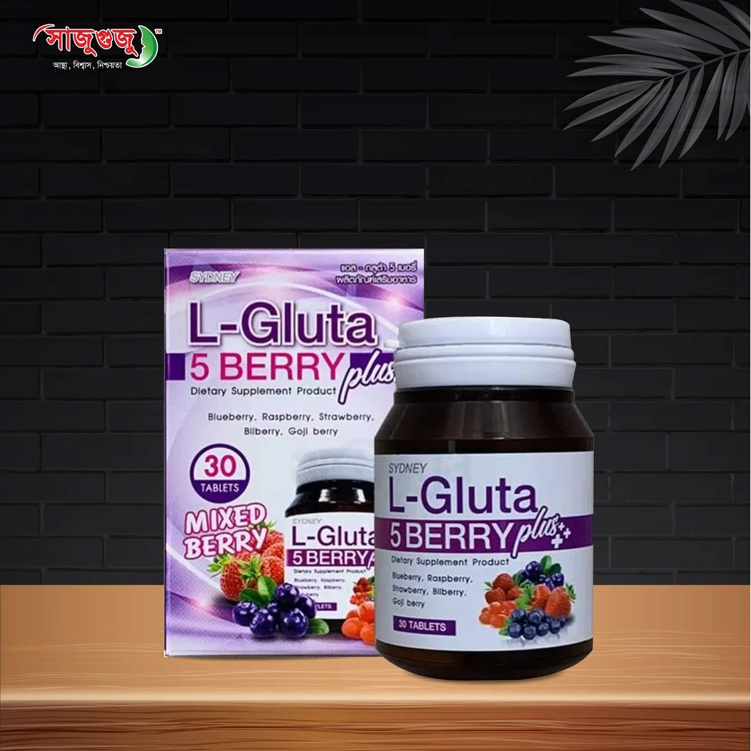 L-Gluta 5 Berry Plus: Dietary Supplement with Glutathione & Mixed Berries for Skin Brightening &  Antioxidant Support!