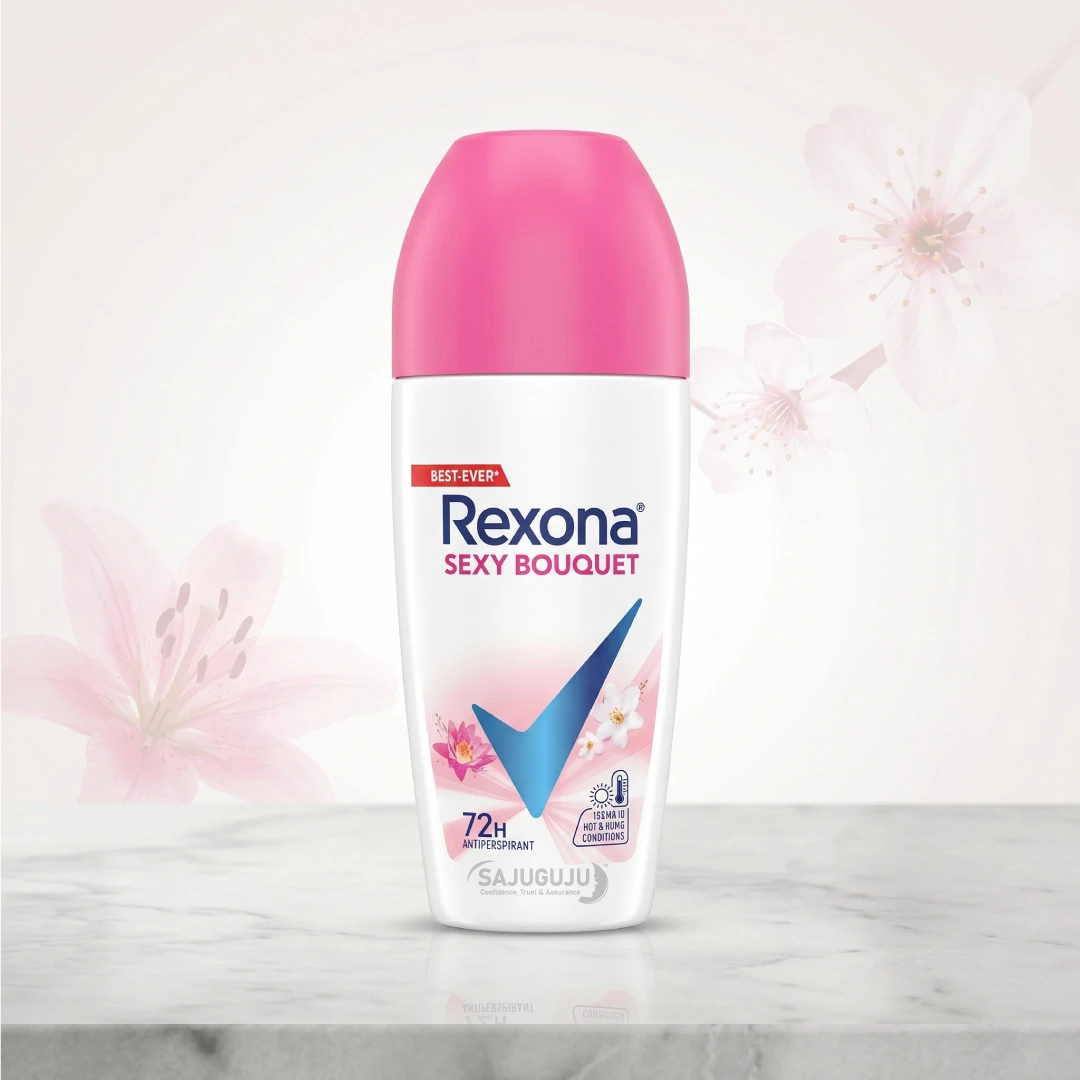 Rexona Sexy Bouquet Antiperspirant Roll-On - ৭২ ঘণ্টা ঘাম ও দুর্গন্ধমুক্ত থাকার কার্যকরী রোল-অন