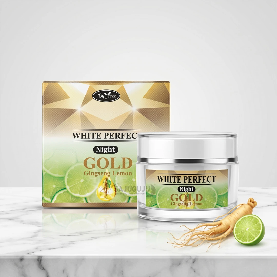 By Jeezz White Perfect Night Gold Ginseng Lemon Cream - জিনসেং ও লেবুর প্রাকৃতিক পুষ্টিতে ত্বক ফর্সা করার প্রিমিয়াম নাইট ক্রিম