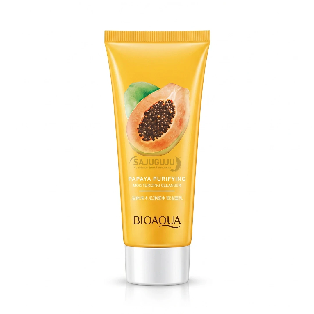 BIOAQUA Papaya Purifying Moisturizing Cleanser - পেঁপের প্রাকৃতিক পুষ্টিতে ত্বক পরিষ্কার ও আর্দ্র রাখার চমৎকার ফেসওয়াশ