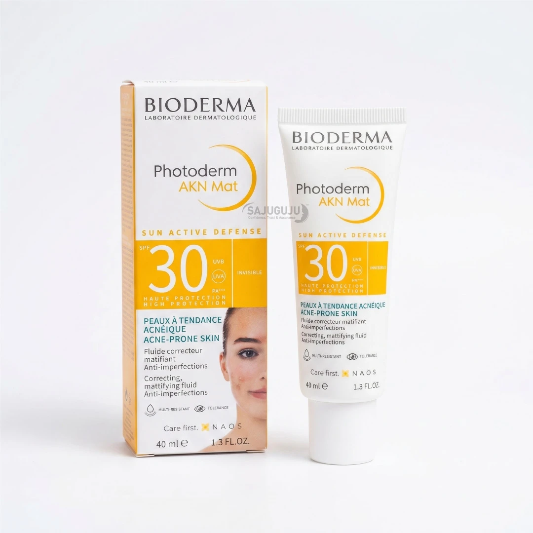 BIODERMA Photoderm AKN Mat SPF 30 - একনে-প্রোন ও অয়েলি ত্বকের জন্য অয়েল কন্ট্রোল, অ্যান্টি-ইমপারফেকশন ম্যাটিফাইং সানস্ক্রিন (40ml)