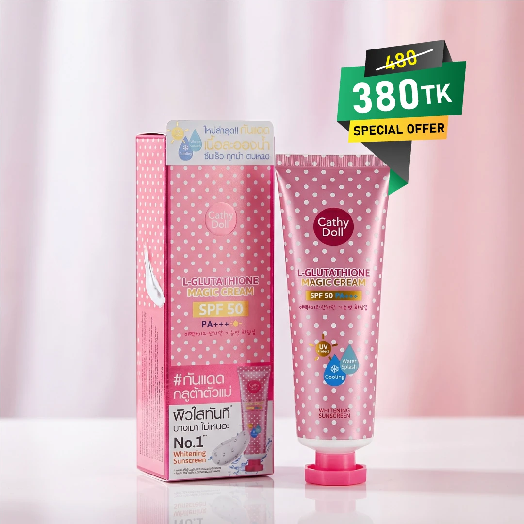 Cathy Doll L-Glutathione Magic Cream SPF 50 PA+++: Water Splash Whitening Sunscreen
