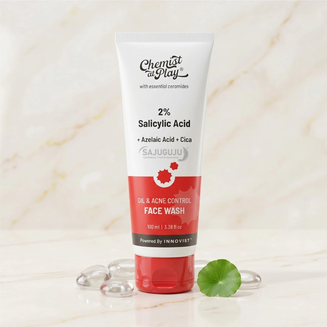 Chemist at Play 2% Salicylic Acid Face Wash - অতিরিক্ত তেল নিয়ন্ত্রণ, ব্রণ প্রতিরোধ এবং গভীর পরিচ্ছন্নতার অ্যাডভান্সড ফেসওয়াশ
