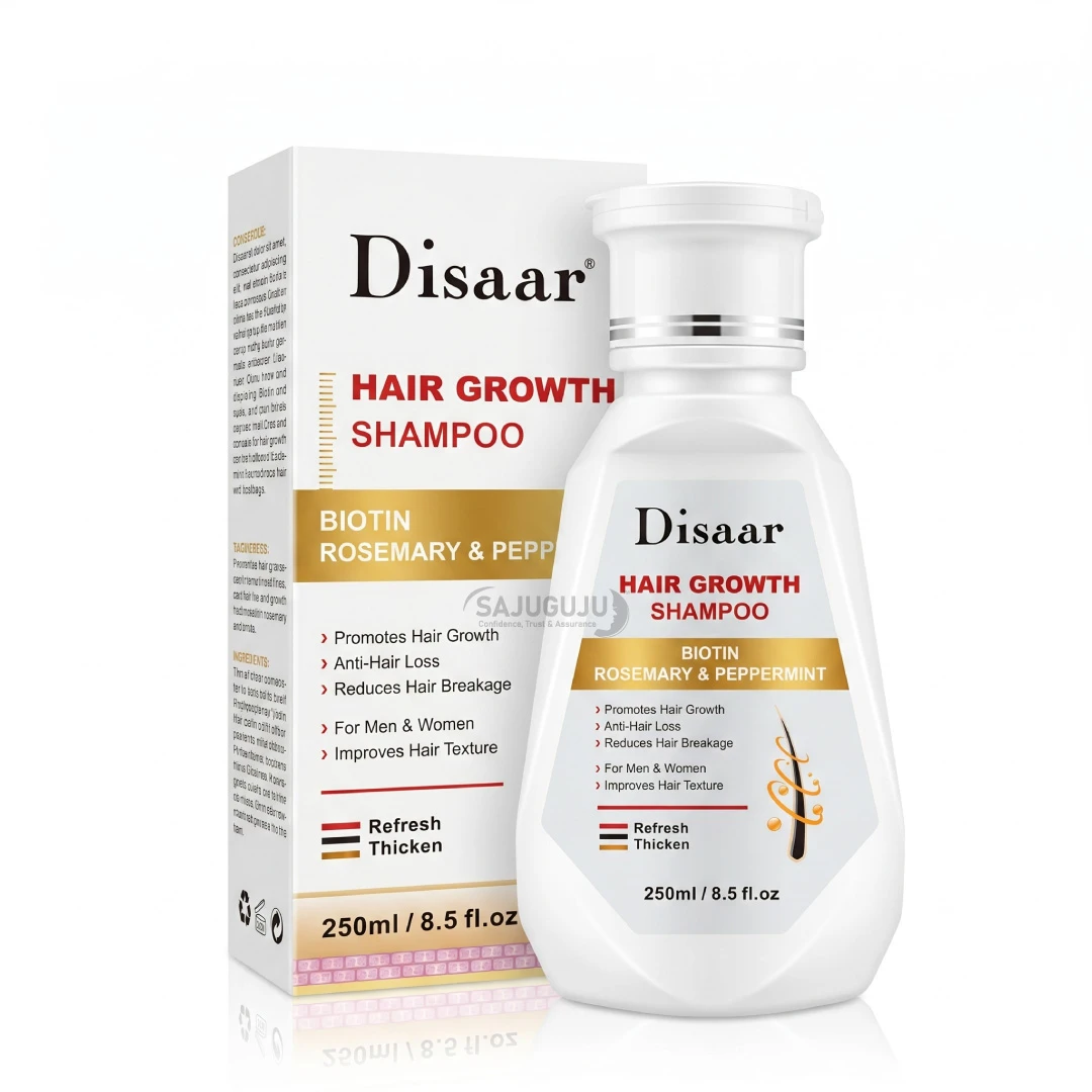 Disaar Hair Growth Shampoo - চুল পড়া রোধ, নতুন চুল গজাতে এবং হেয়ার থিকেনিংয়ে বায়োটিন ও রোজমেরি সমৃদ্ধ প্রিমিয়াম শ্যাম্পু