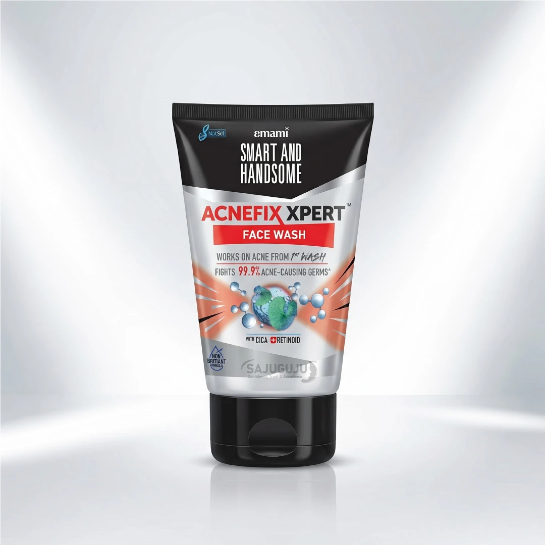 Emami Smart and Handsome Acnefix Xpert Face Wash - প্রথম ওয়াশ থেকেই ব্রণ ও ৯৯.৯% ব্রণের জীবাণুর বিরুদ্ধে লড়ার পুরুষদের স্পেশাল ফেসওয়াশ