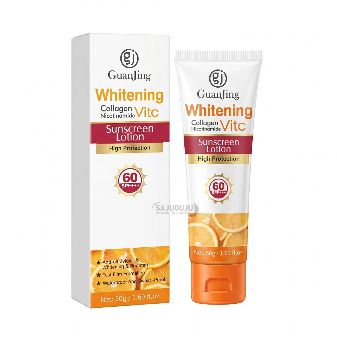 GuanJing Whitening Sunscreen Lotion - কোলাজেন, নিয়াসিনামাইড ও ভিটামিন সি সমৃদ্ধ হাই প্রোটেকশন সানস্ক্রিন লোশন (50g)