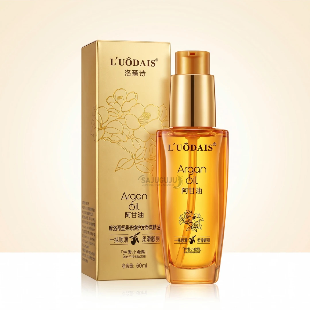 L'UÔDAIS Argan Oil: Professional Salon Grade Hair Serum for Silky, Shiny & Frizz-Free Hair