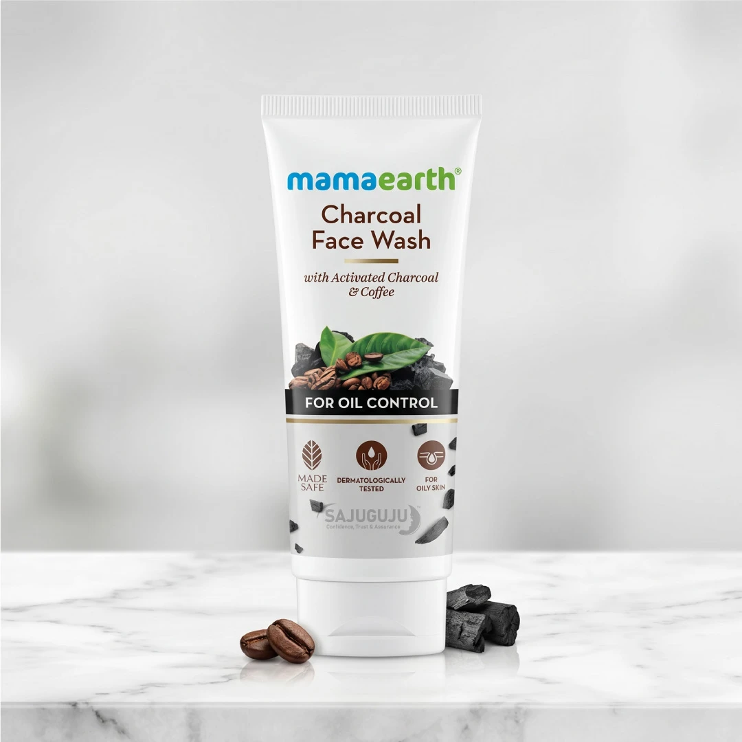 Mamaearth Charcoal Face Wash - অ্যাক্টিভেটেড চারকোল ও কফির গুণে অতিরিক্ত তেল ও দূষণ দূর করার স্পেশাল ফেসওয়াশ
