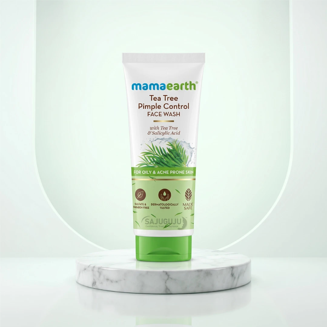 Mamaearth Tea Tree Pimple Control Face Wash - ব্রণ ও অতিরিক্ত তেল দূর করে ত্বক পরিষ্কার রাখার প্রাকৃতিক ফেসওয়াশ