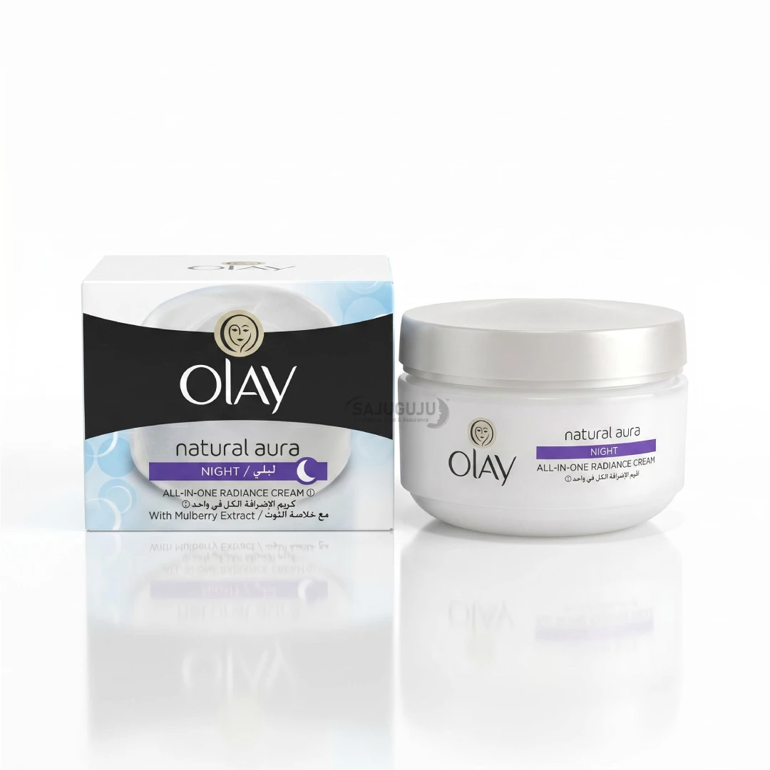 Olay Natural Aura Night All-In-One Radiance Cream - ত্বকের প্রাকৃতিক উজ্জ্বলতা বৃদ্ধির প্রিমিয়াম নাইট ক্রিম