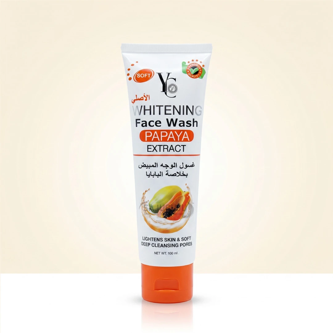 YC Whitening Face Wash Papaya Extract - পেঁপের প্রাকৃতিক গুণে ত্বক ফর্সা ও উজ্জ্বল করার কার্যকরী ফেসওয়াশ (100ml)