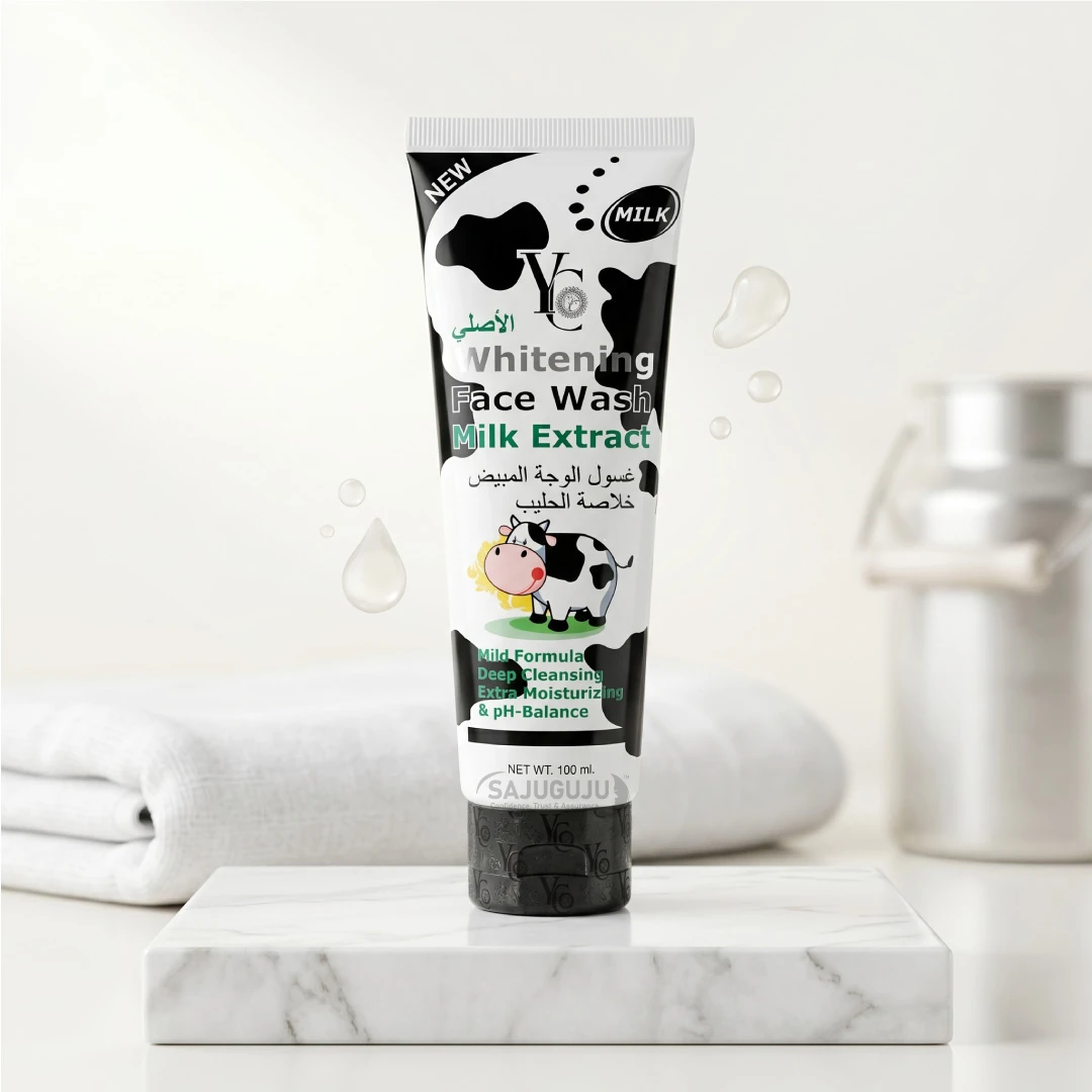 YC Whitening Face Wash Milk Extract - দুধের খাঁটি পুষ্টিতে ত্বক ফর্সা, নরম ও হাইড্রেটেড রাখার মাইল্ড ফেসওয়াশ (100ml)